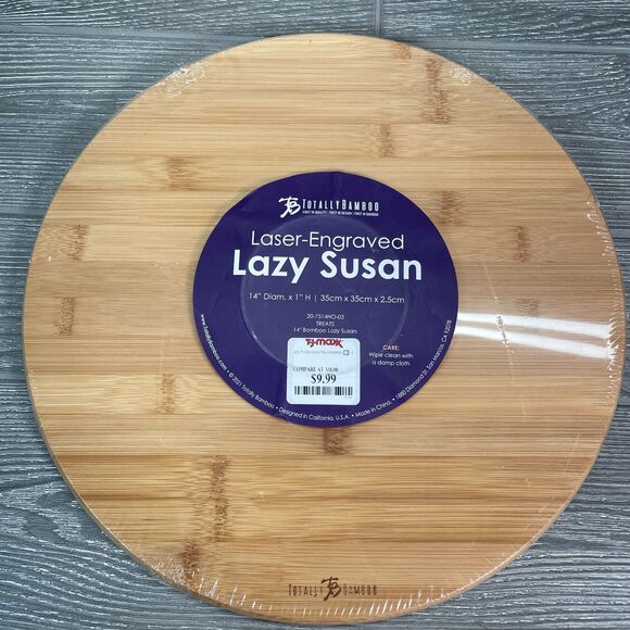 Totally Bamboo Treats for Santa Reindeer 14in Christmas Holiday Lazy Susan NEW - Picture 10 of 10